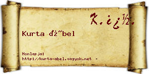 Kurta Ábel névjegykártya